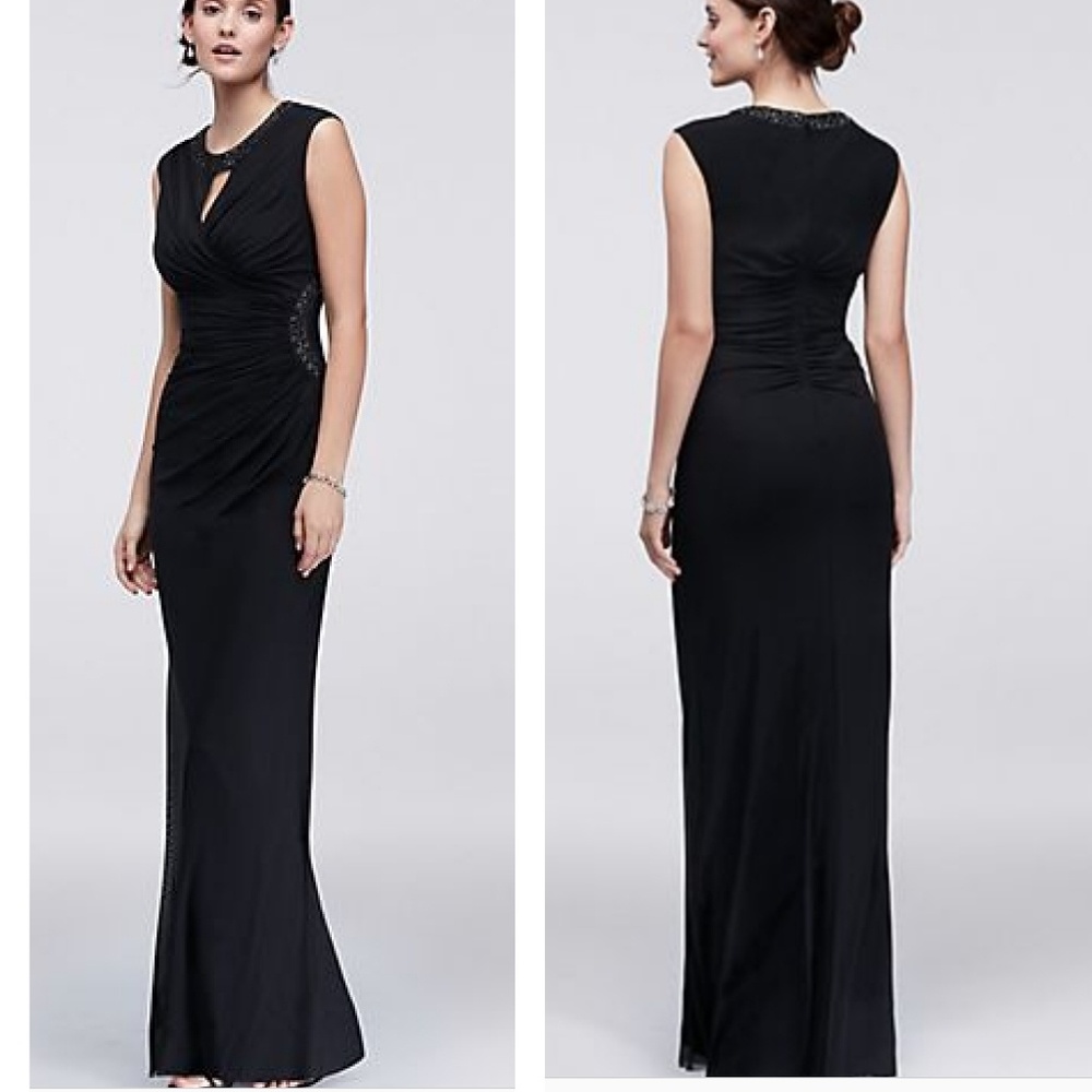 MARINA EMBELLISH FAUX WRAP GOWN 🆕